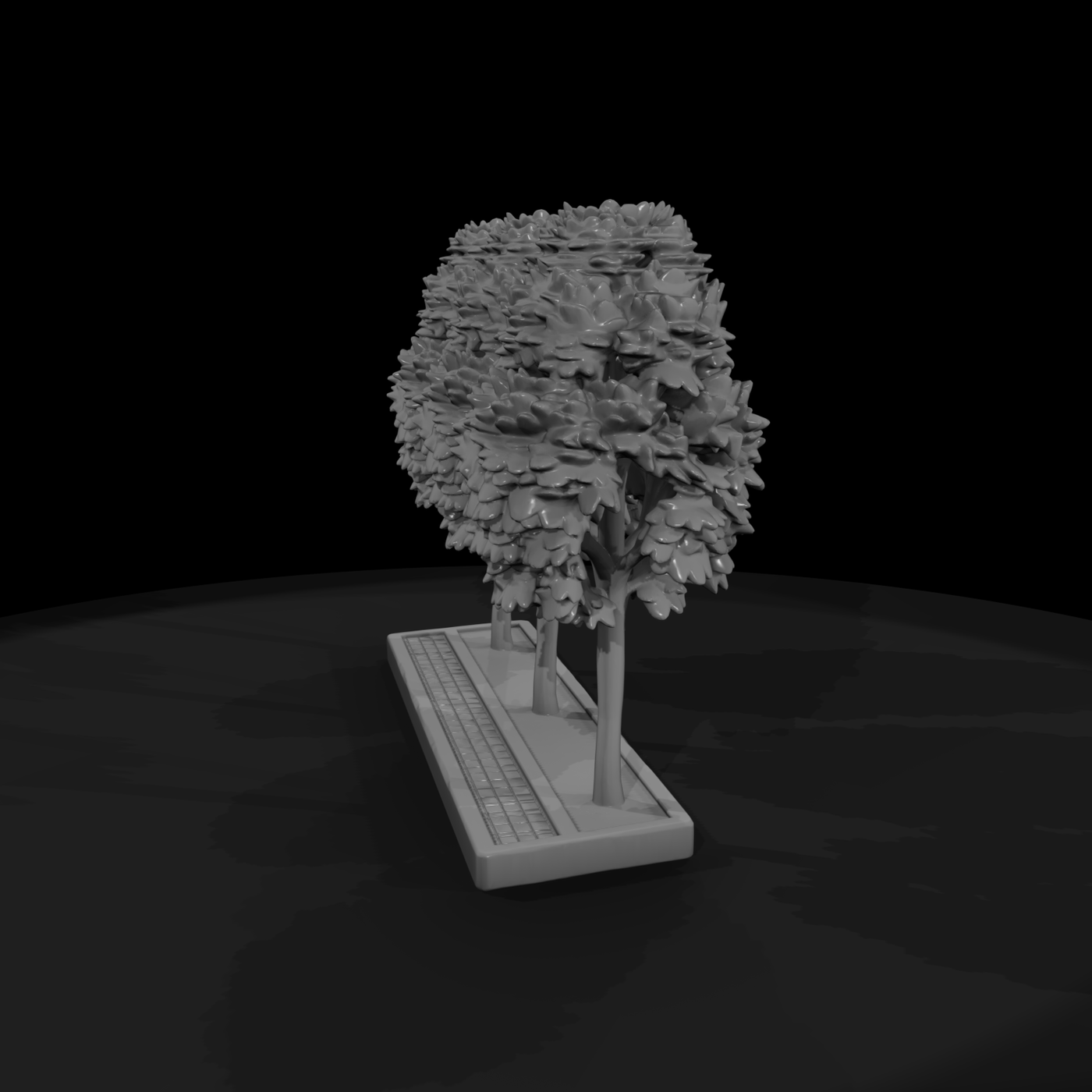 Stylized Street Tree Trio & Railroad Layouts
