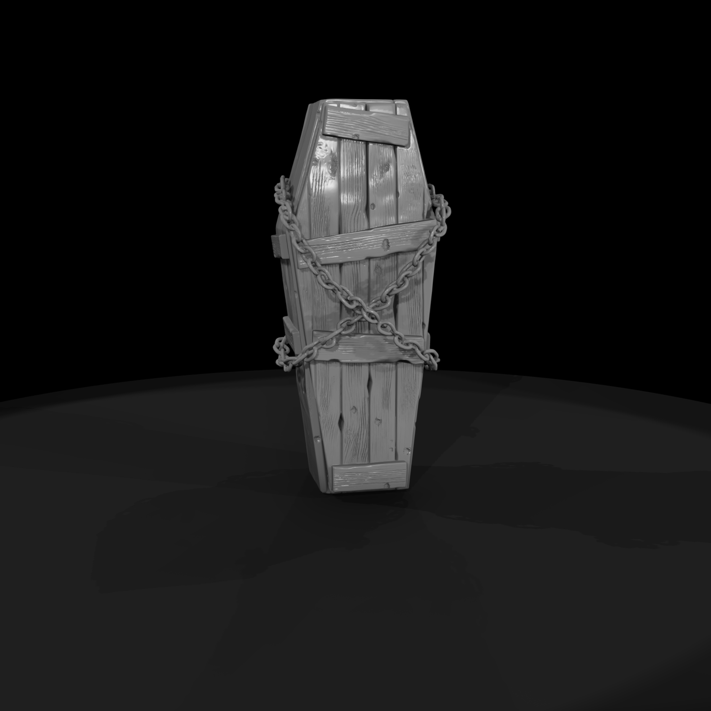 Chained Wooden Coffin
