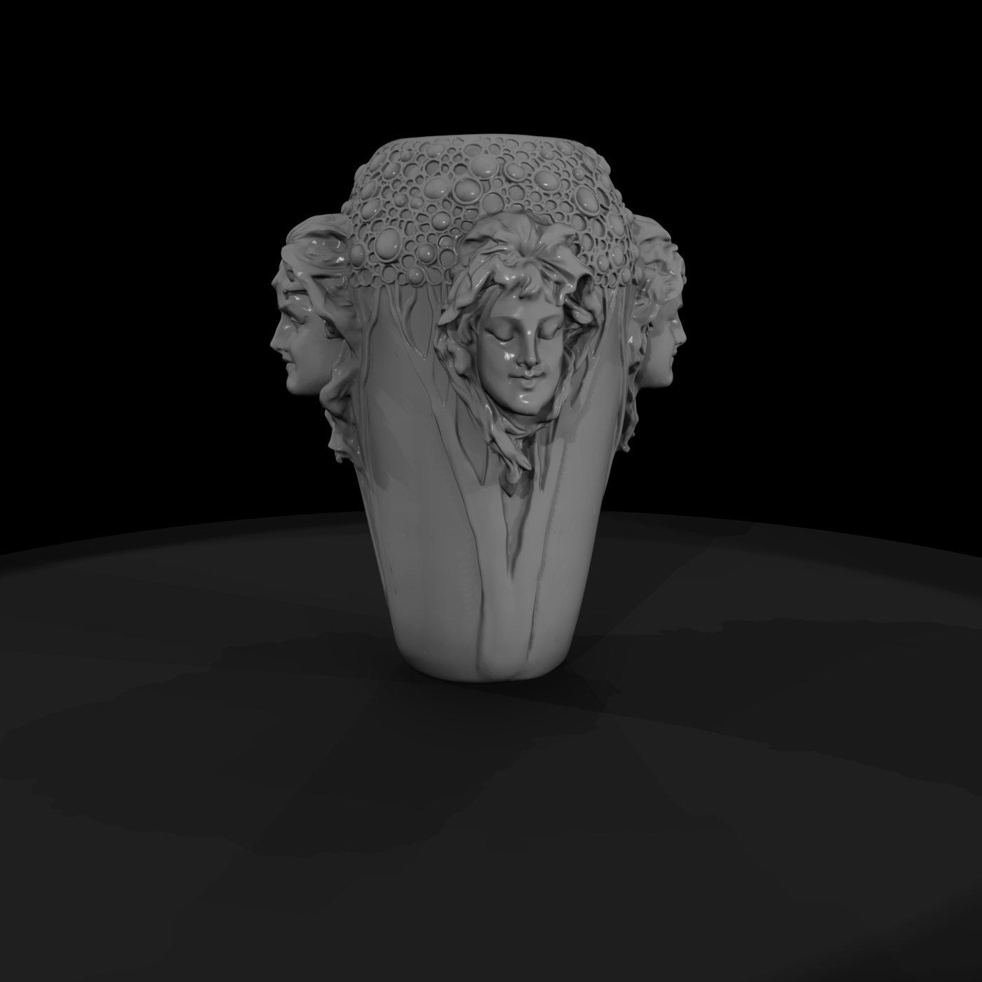 Art Nouveau Maiden Vase