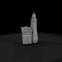 low-poly-coastal-lighthouse-with-keeper-house-750810 — thumbnail 5
