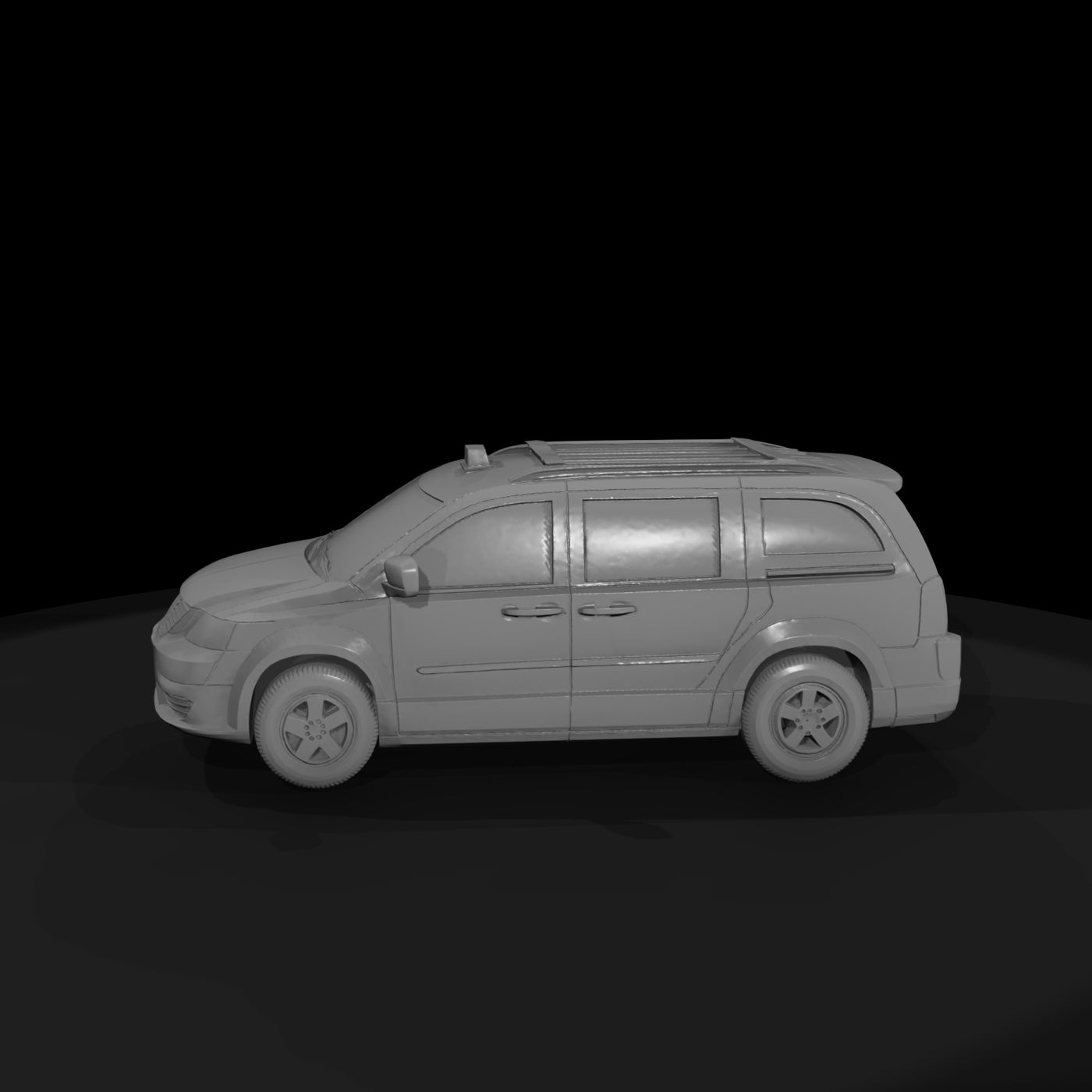 flat_shaded_dodge_caravan_taxi_3d_model