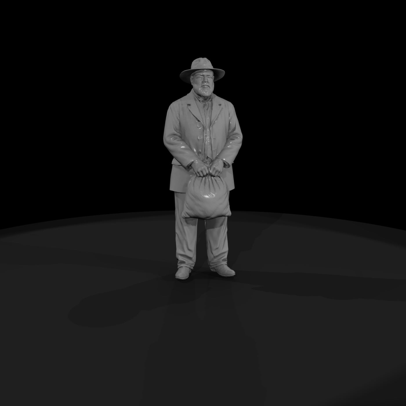 fedora-man-3d-model