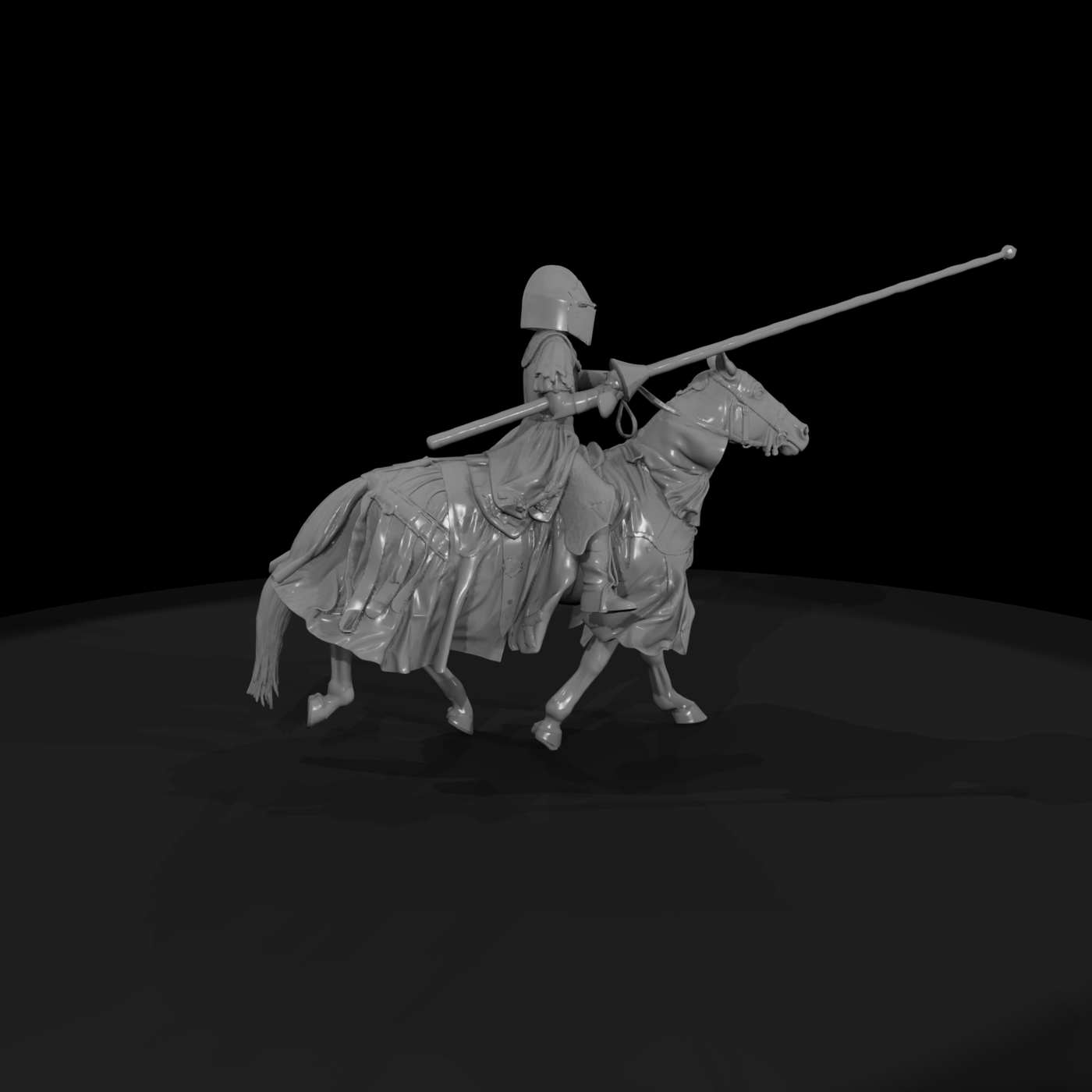 Mounted Knight in Full Armor