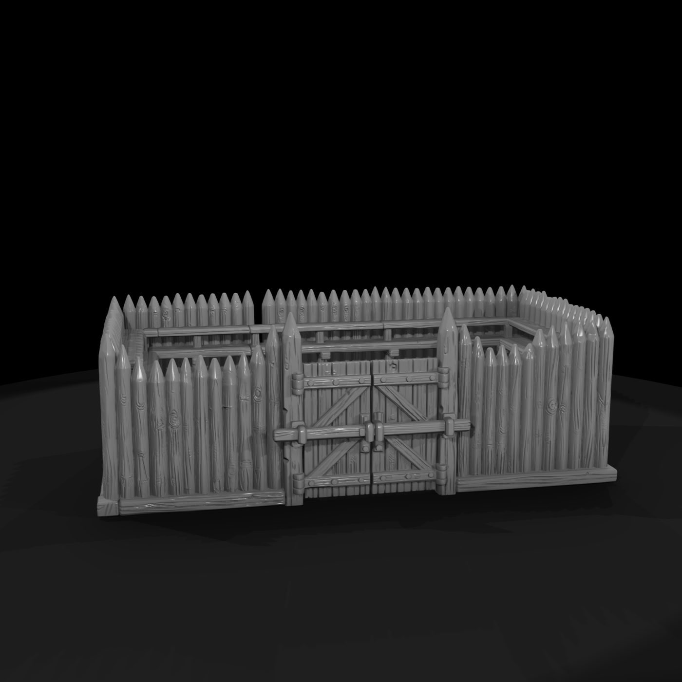 Mil 011 Civil War Palisade Wall Gate