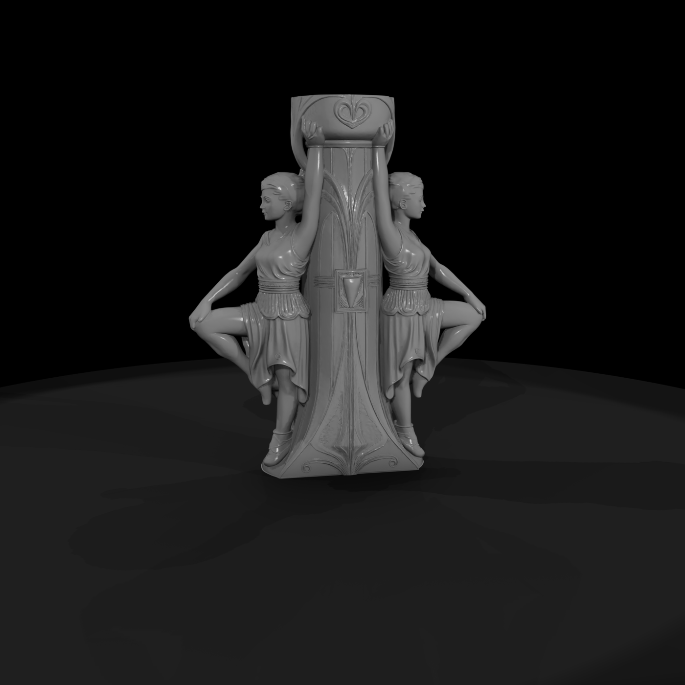 Art Deco Caryatid Column