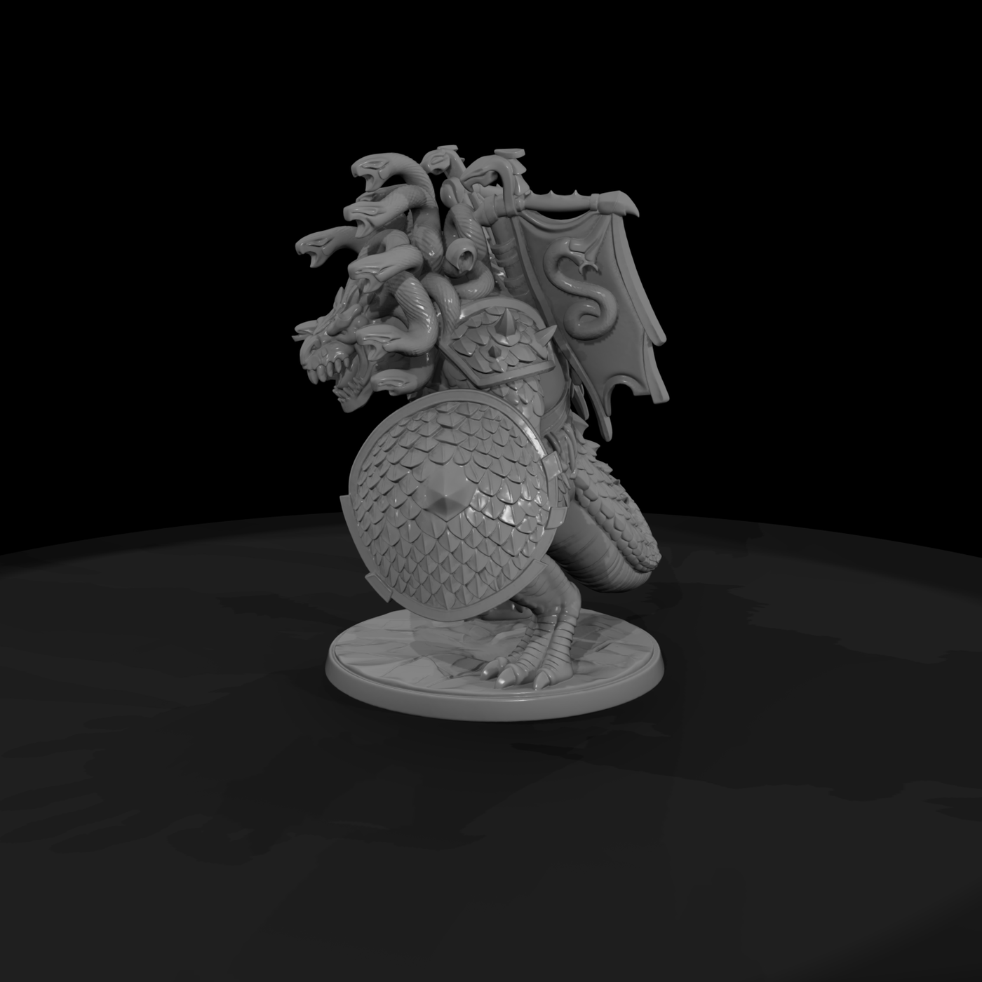 Stylized Medusa Lizardfolk Warrior 3D Model Sgh0Qt