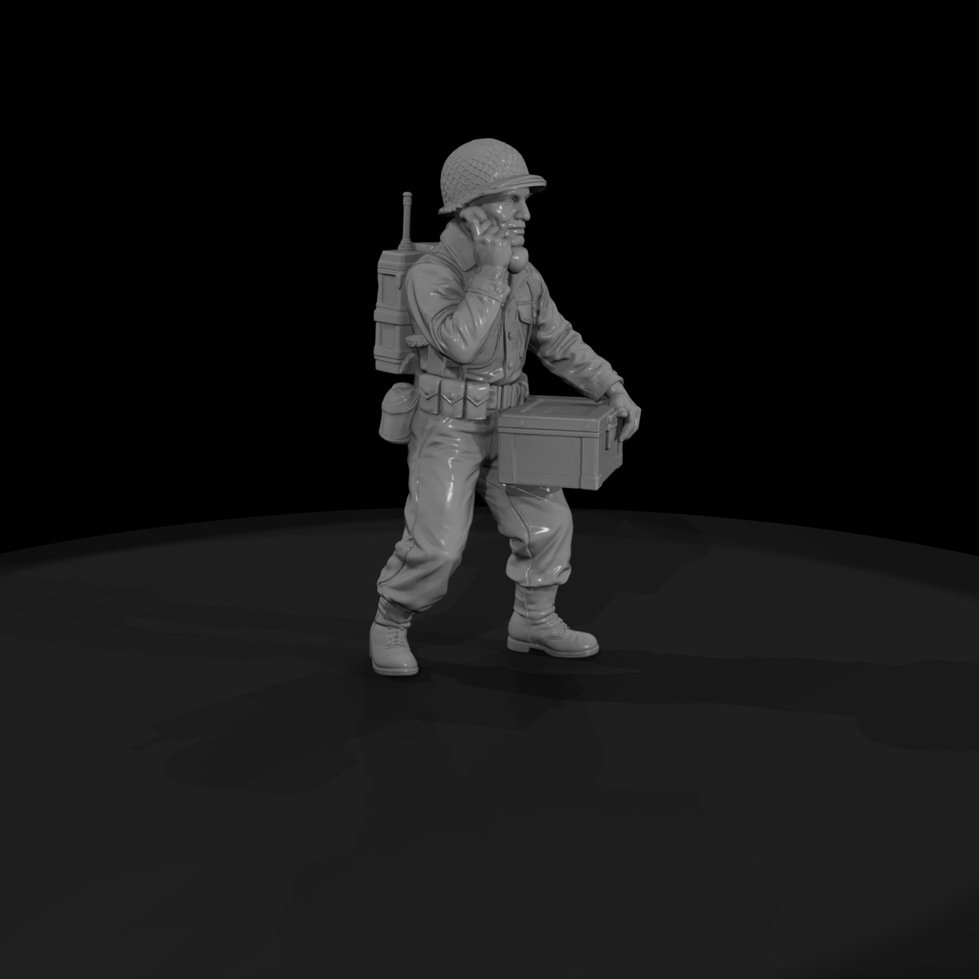 WWII U.S. Army Radio Operator on the Move