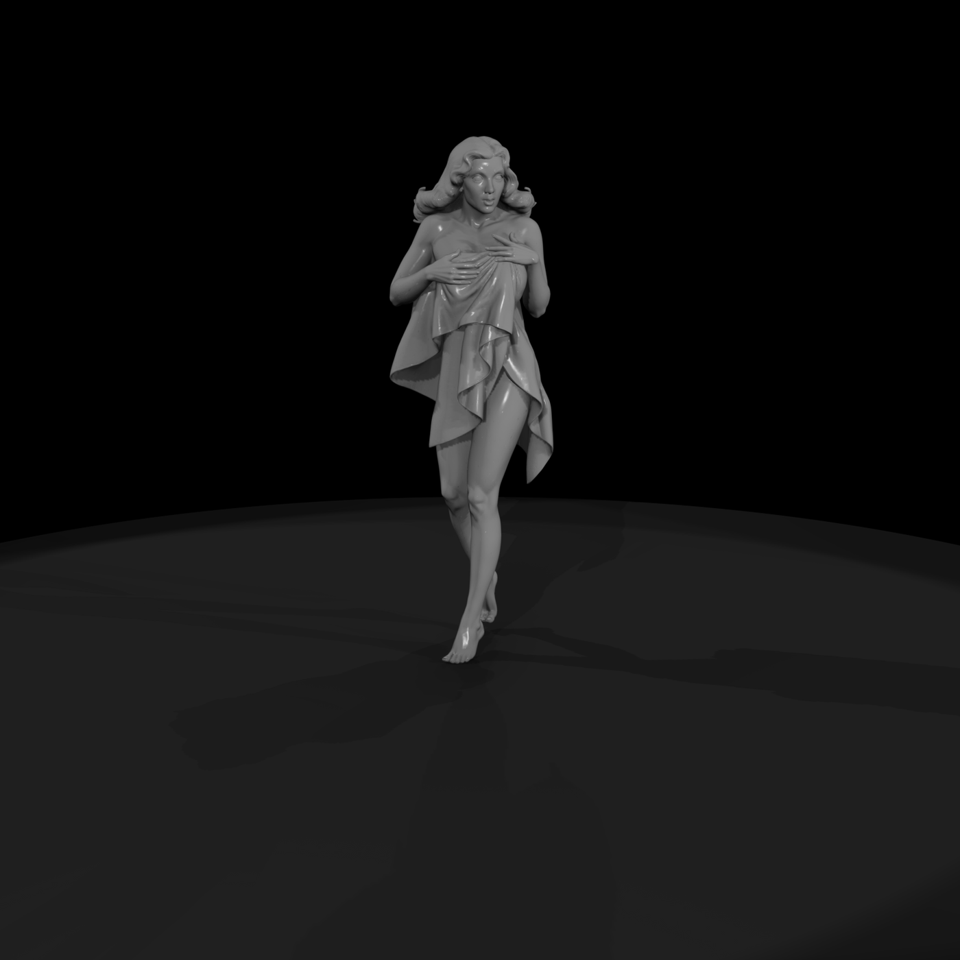 Woman Wrapped in a Towel
