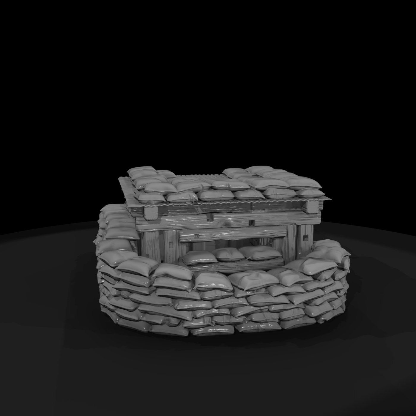 Mil 161 Vietnam Sandbag Perimeter Bunker