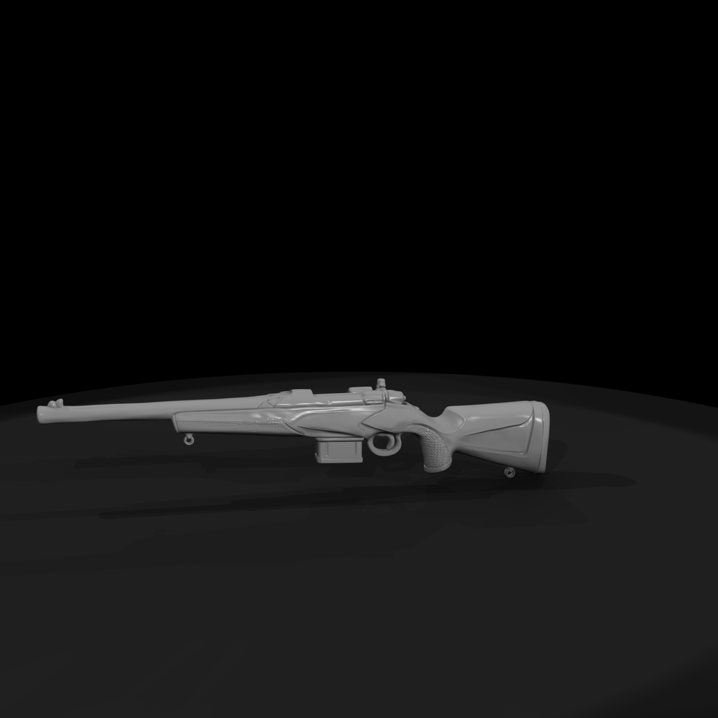 Bolt-Action Hunting Rifle, Green Stock