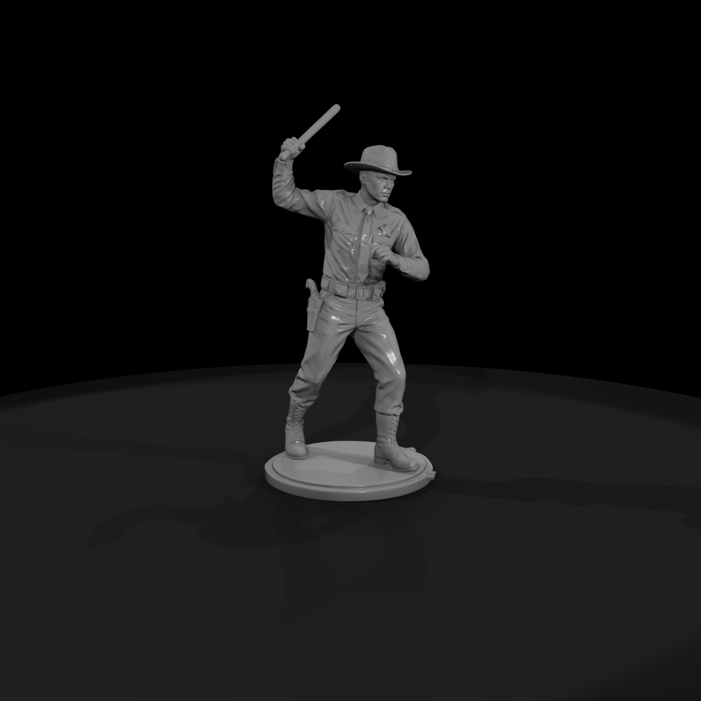1950s Rural Sheriff Deputy with Baton