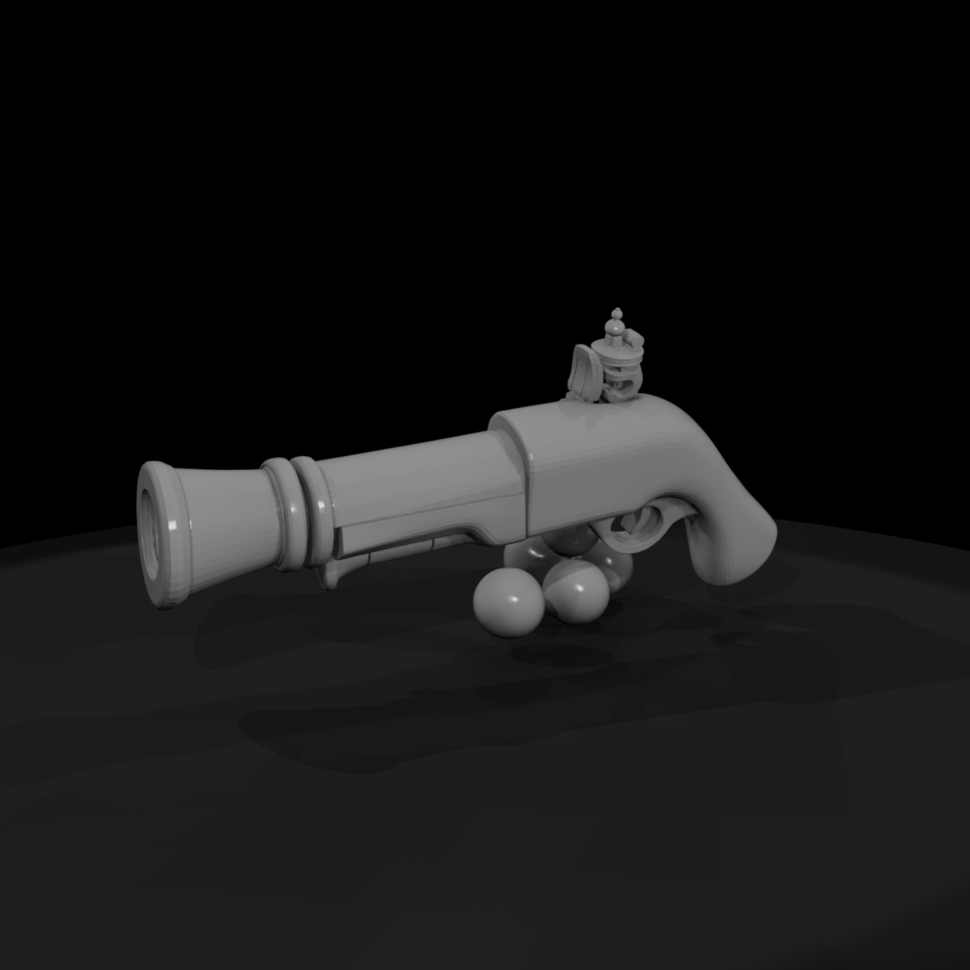 Stylized Flintlock Pirate Pistol