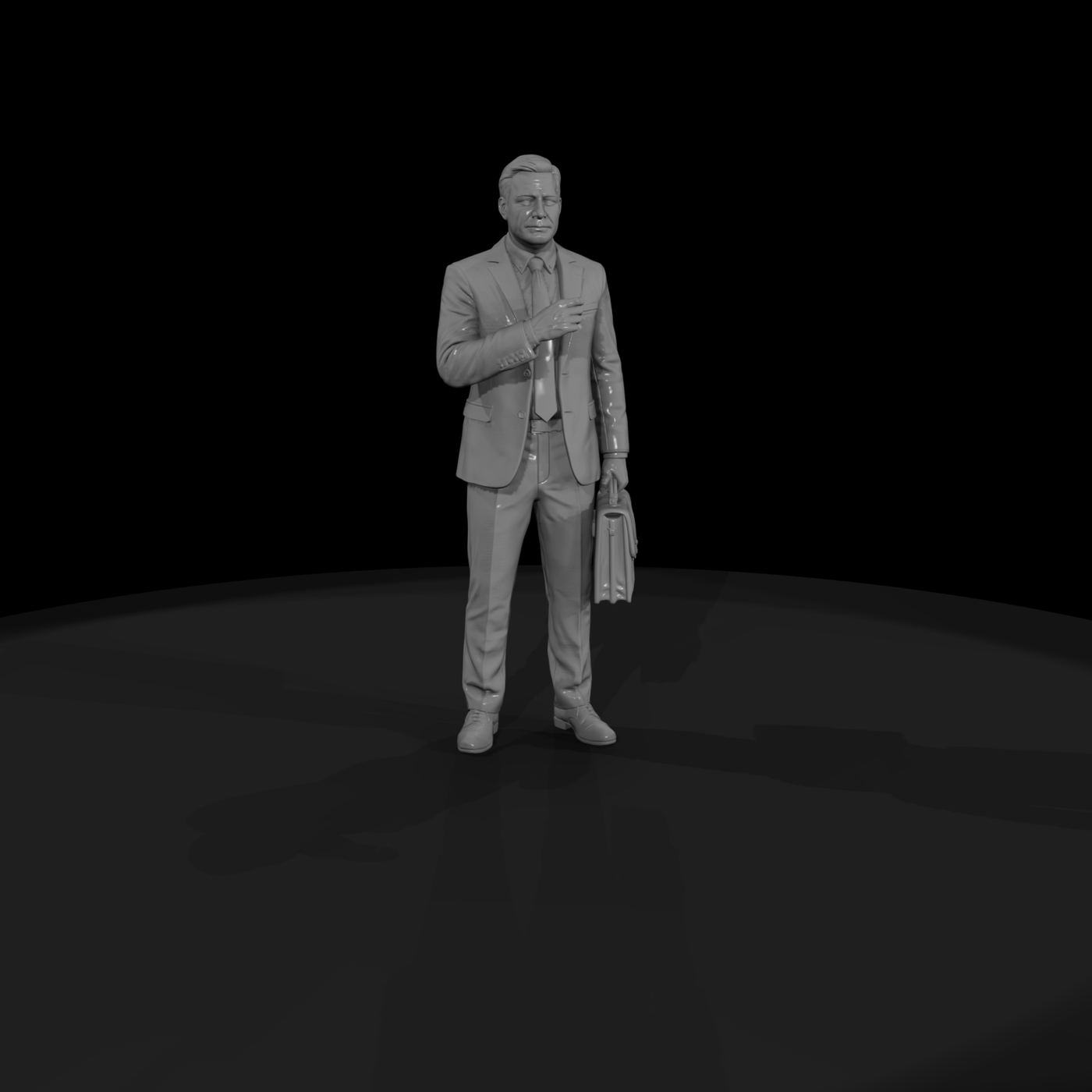 Suited Businessman with Briefcase