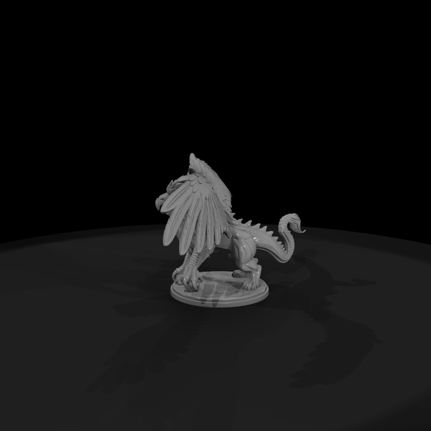Stylized Fantasy Gryphon 3D Miniature Model Gpgy1T