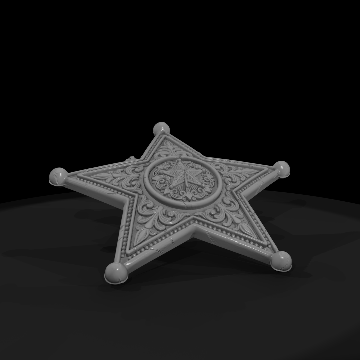Old West Sheriff's Star Badge