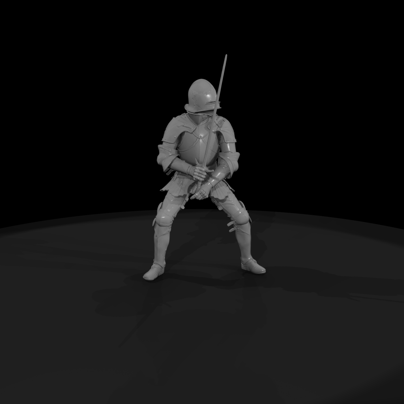 Armored Medieval Foot Soldier — 28mm