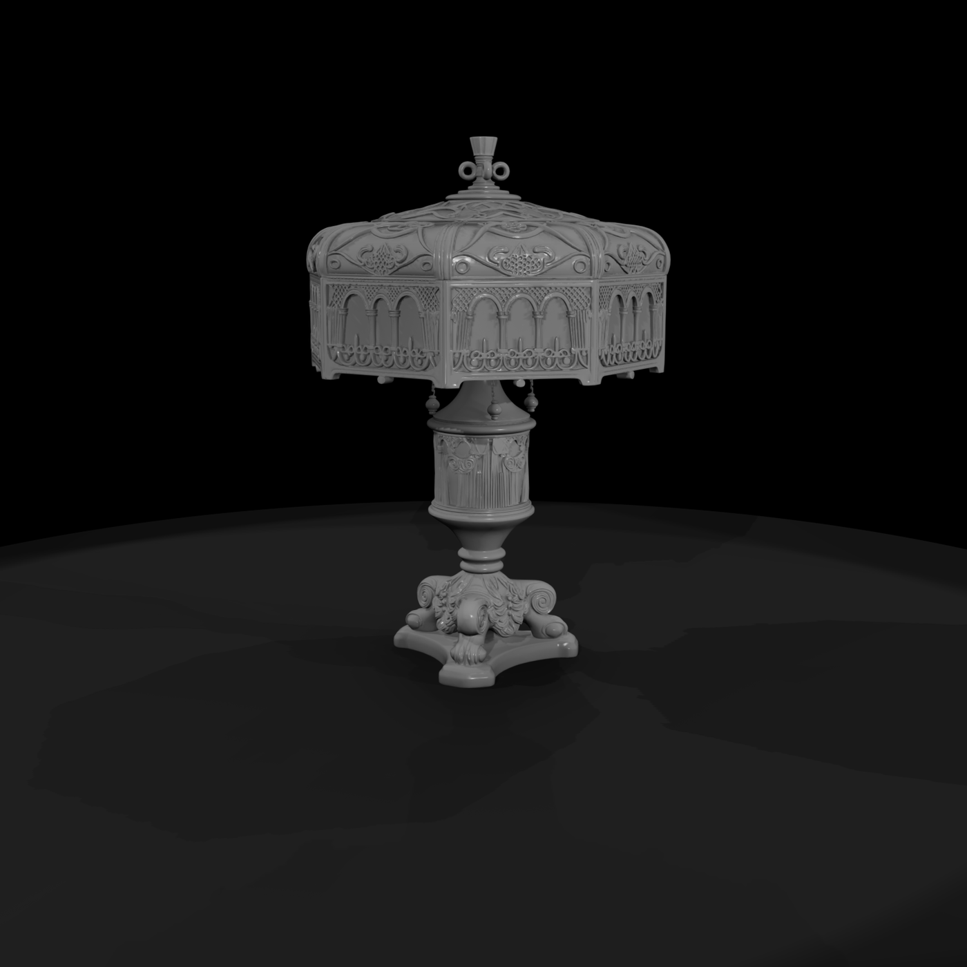 Art Nouveau Victorian Table Lamp ( for Dollhouses & )
