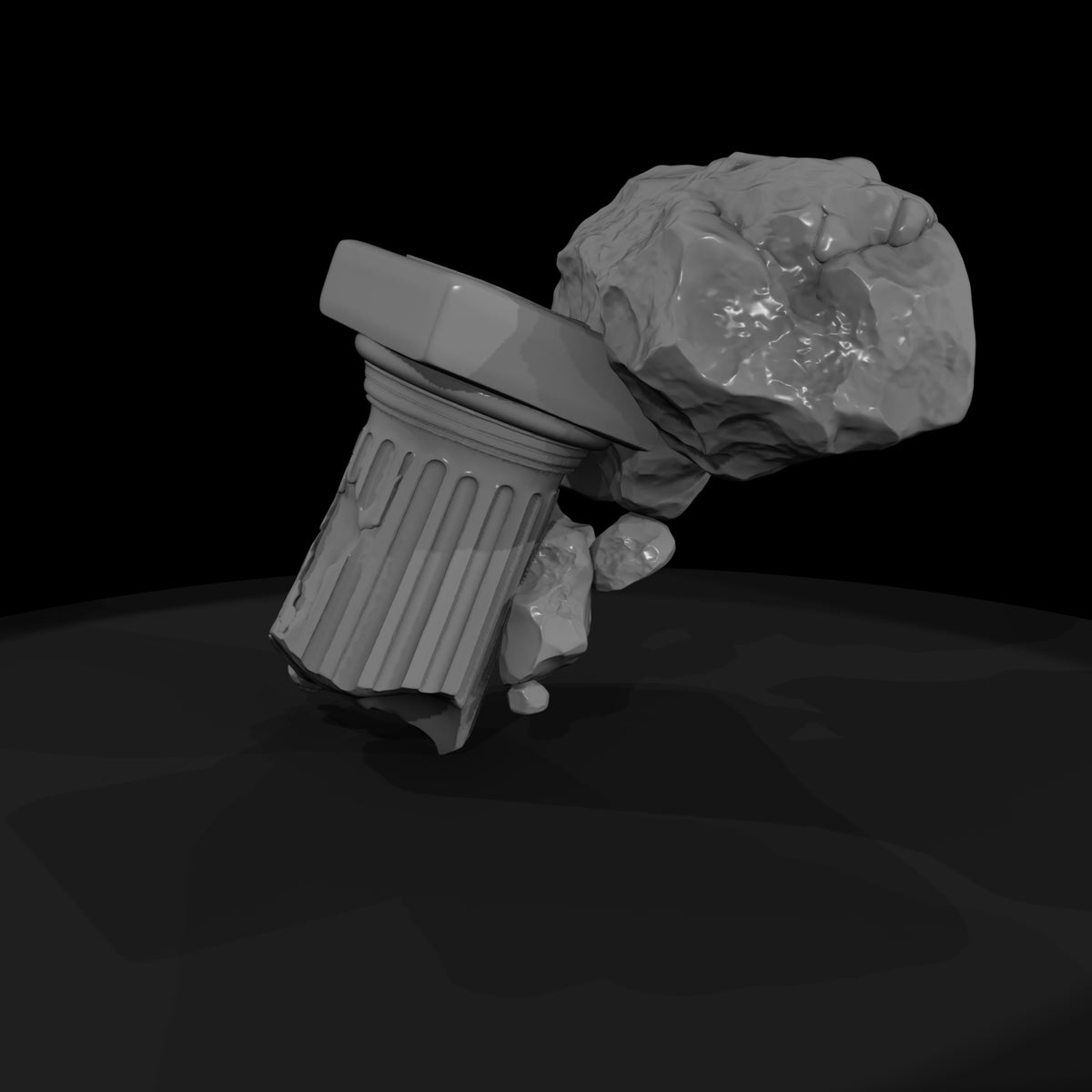 broken-classical-column-fragment-with-rubble-245338