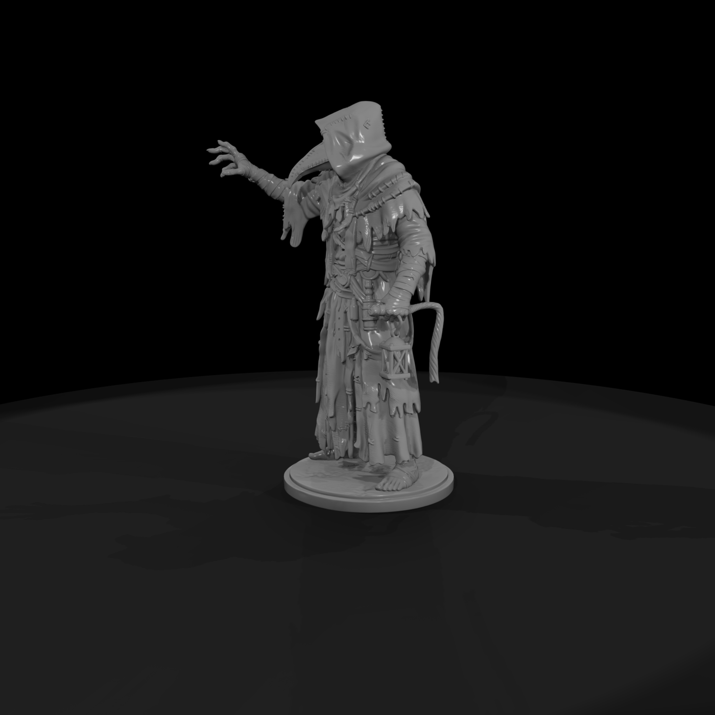 Hooded Plague Wraith with Lantern