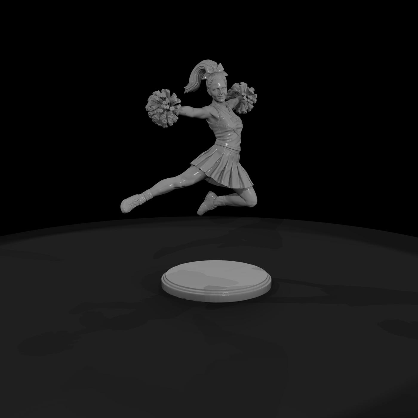 Cheerleader Mid-Toe-Touch Jump