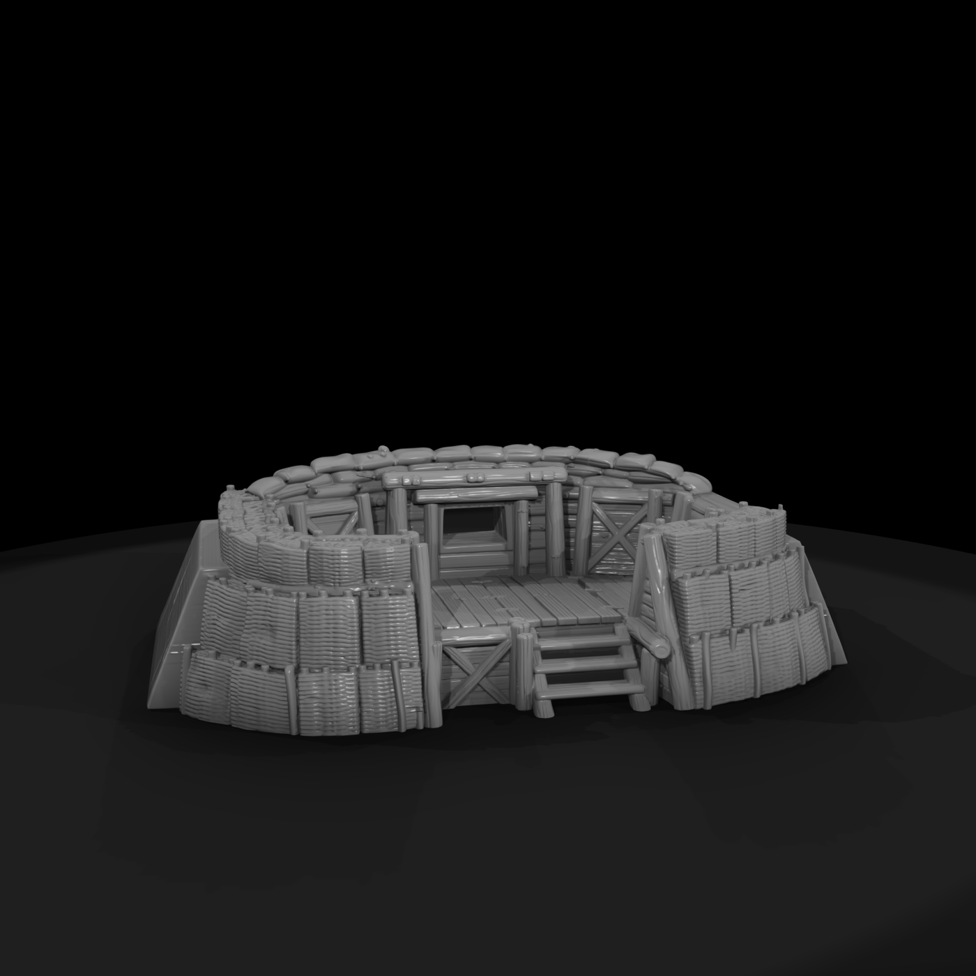 Mil 002 Civil War Earthwork Redoubt