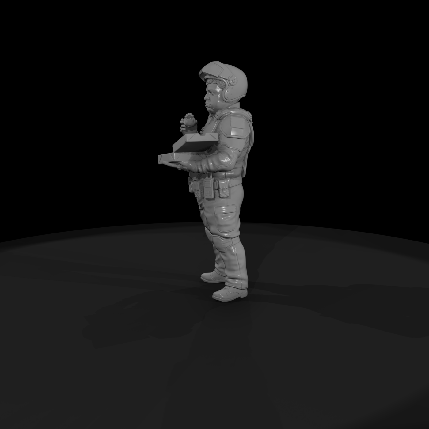 Near-Future Riot Officer with Carbine