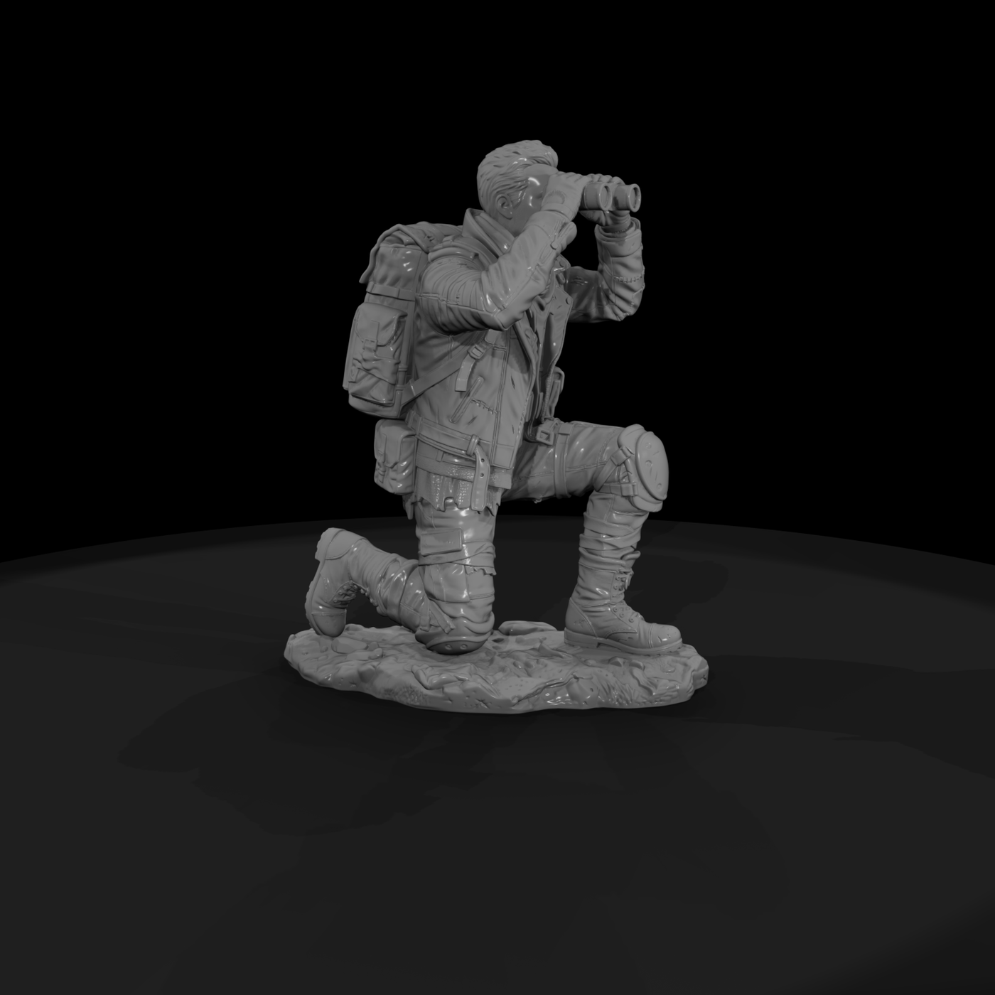 Wasteland Road Scout with Binoculars