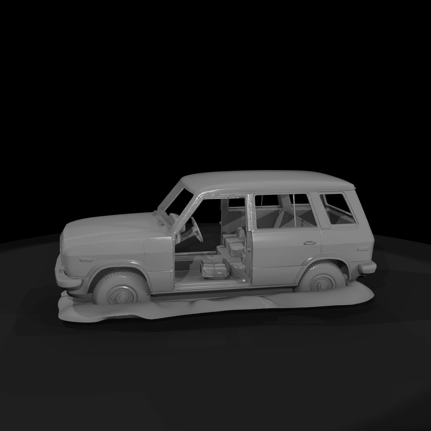 Weathered Vintage Station Wagon