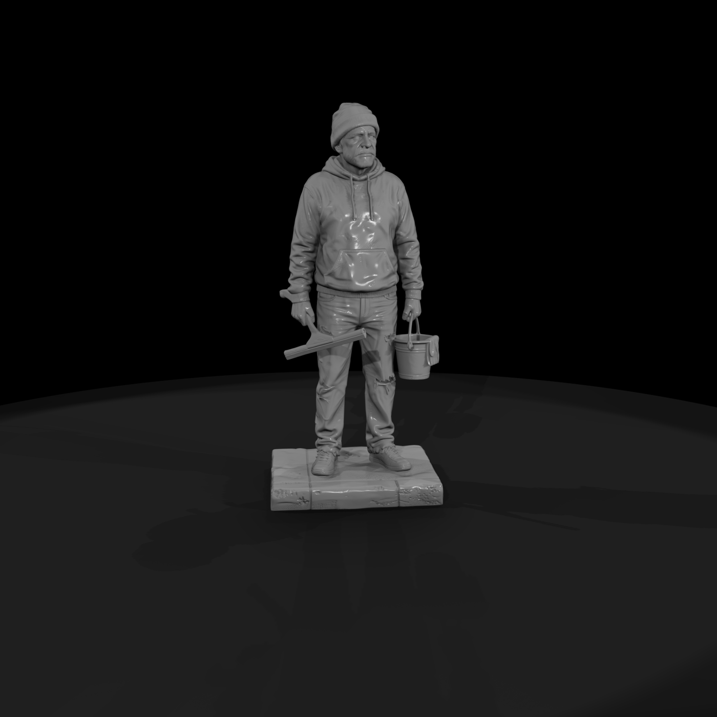 Street Corner Squeegee Man