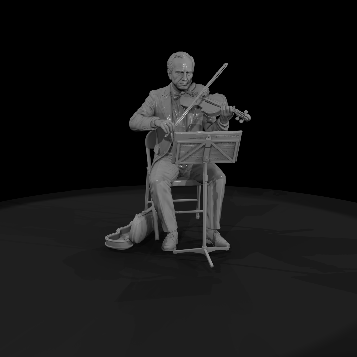 Seated Chamber Musician with Viola