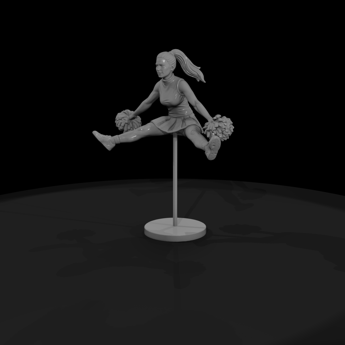 Cheerleader in Toe-Touch Jump