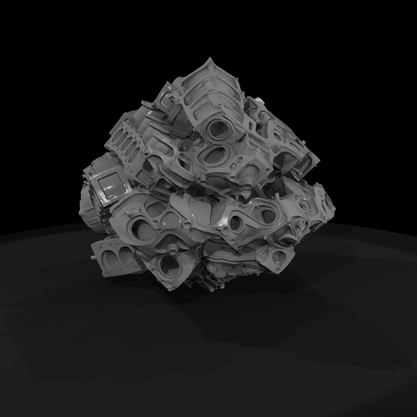 Engine Block Pile — Scatter Prop