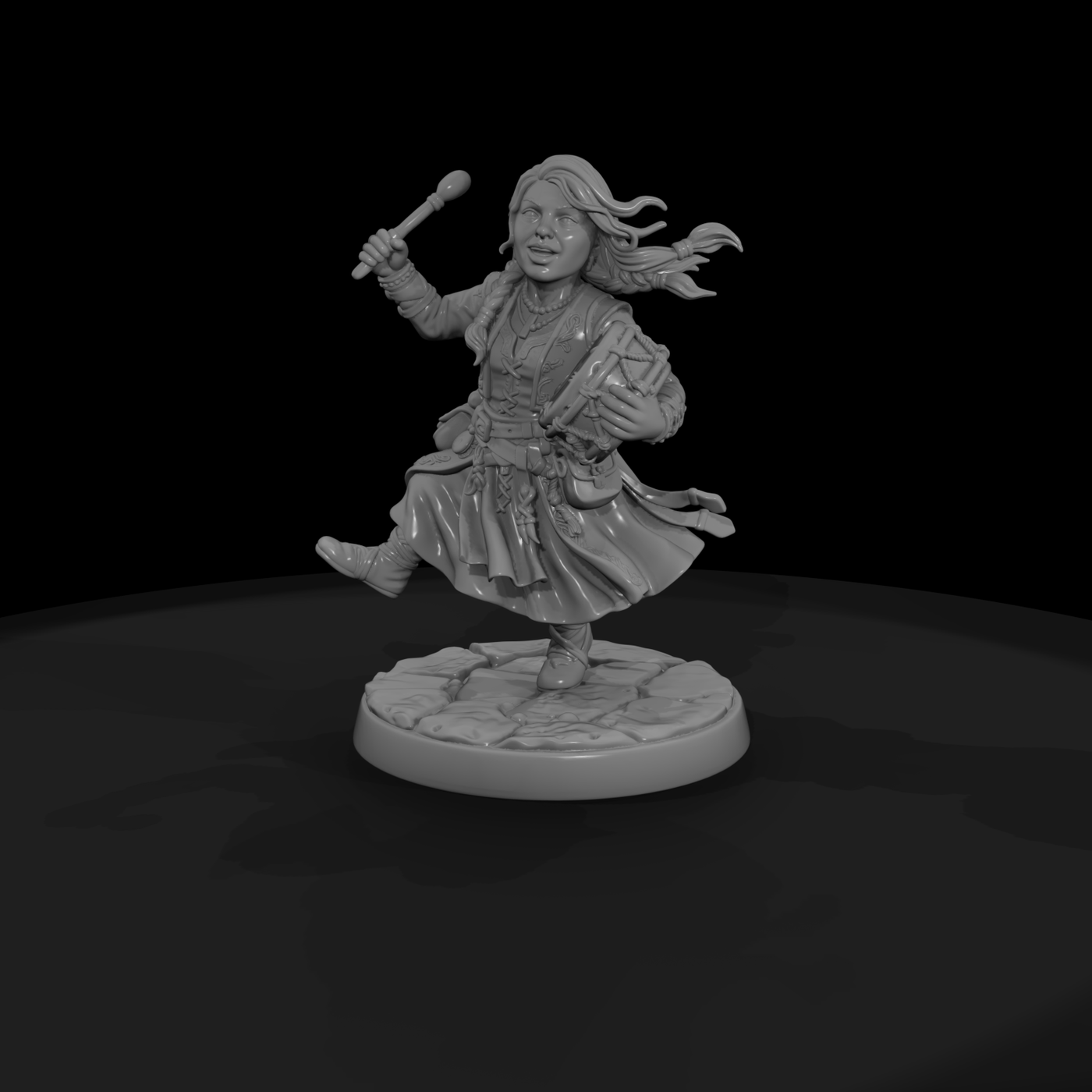 Halfling Bard with Tambourine