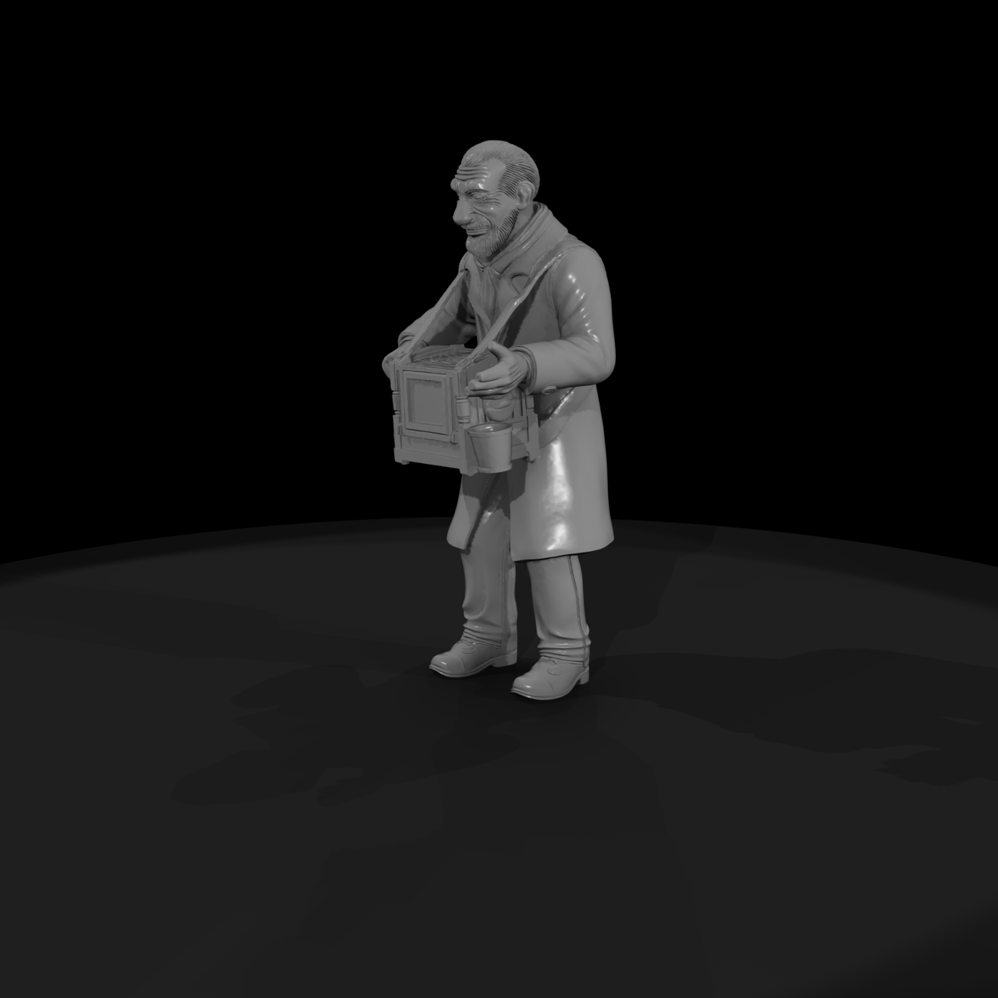 Stylized Street Organ Grinder