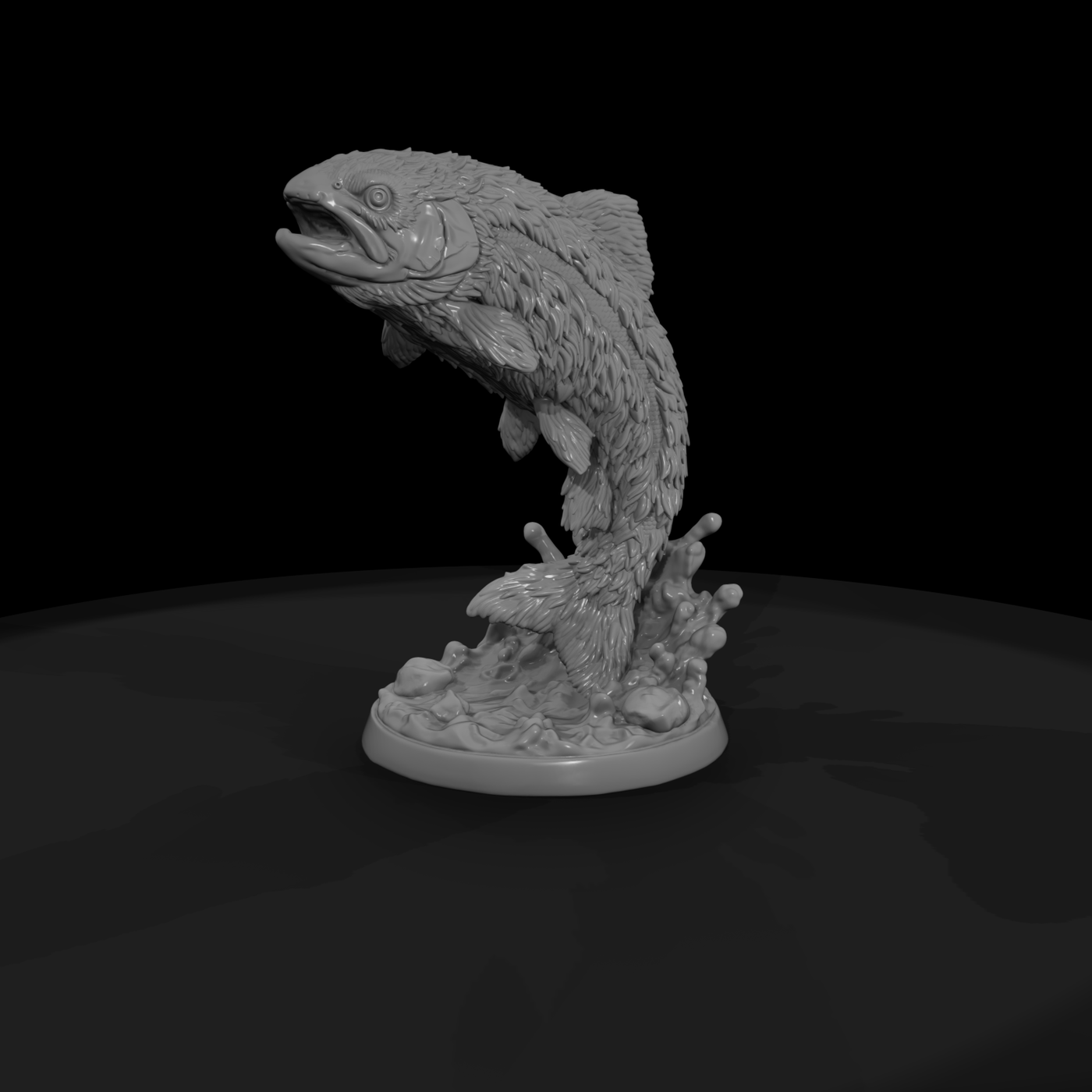 Fur-Bearing Trout Leaping