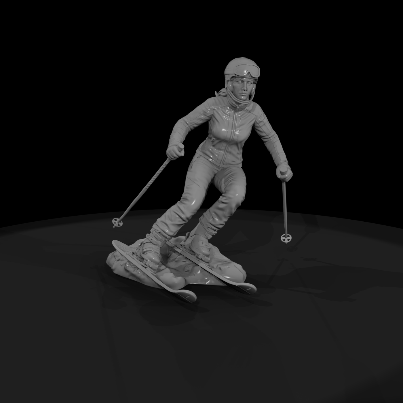 Alpine Ski Slalom Racer