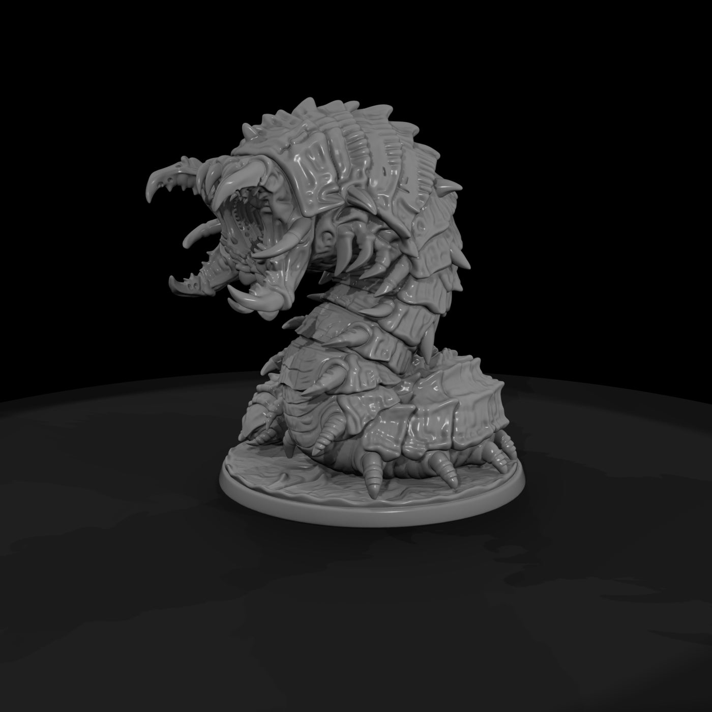 stylized-spiked-giant-predatory-worm-3d-miniature