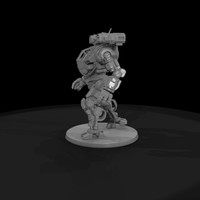 Piloted Battle Mech with Missile Pods — thumbnail 5