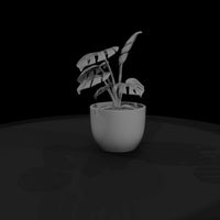 minimalist-monstera-potted-plant-3d-printable-miniature-048520 — thumbnail 5
