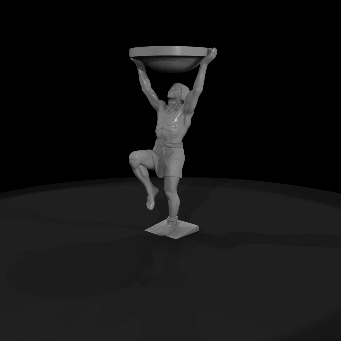 Stylized Atlas Statue — & Railways