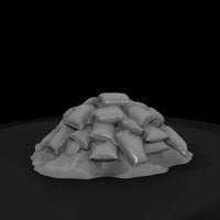 low_poly_sandbag_pile_3d_asset_thkncwax — thumbnail 4
