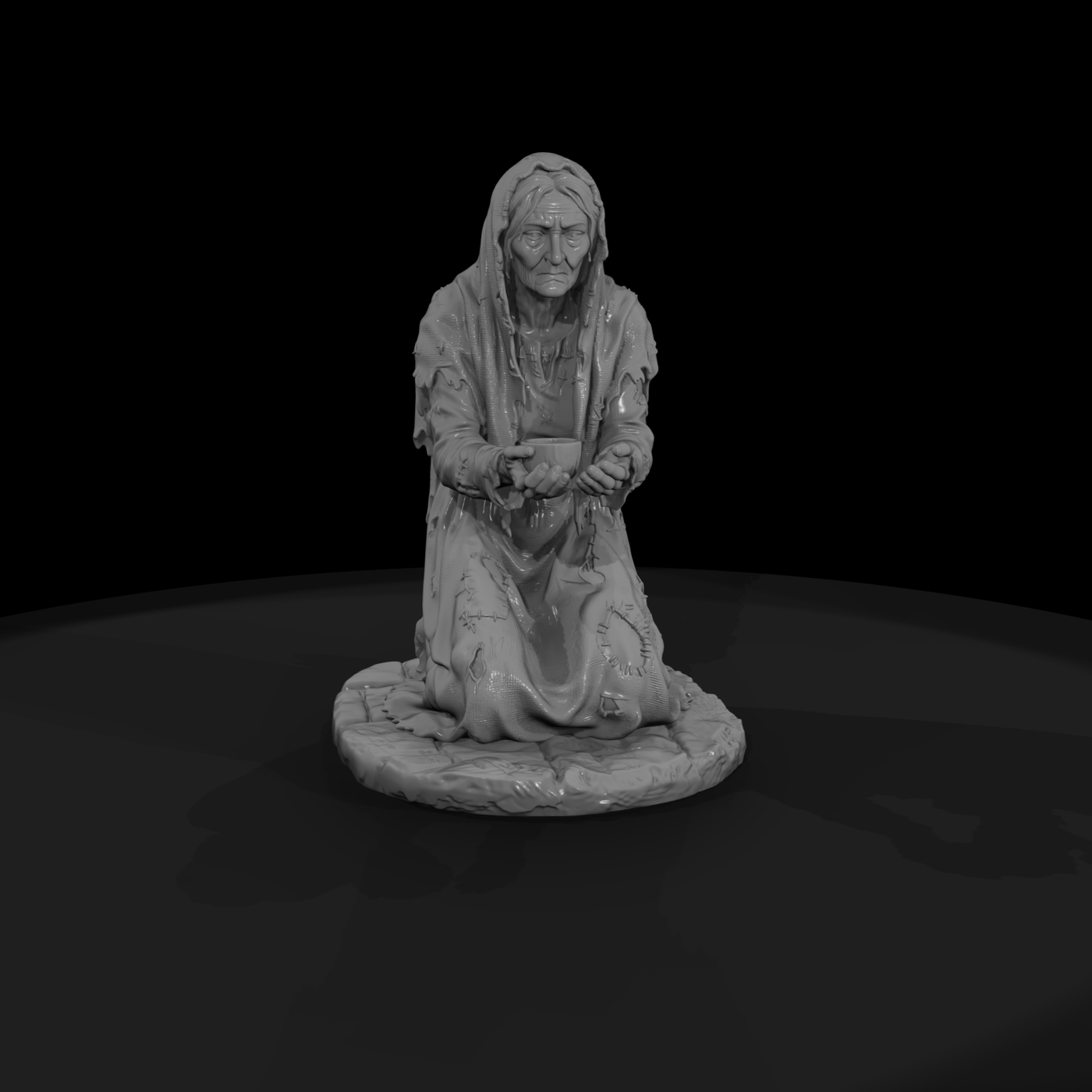 Vag 007 Medieval Old Beggar Woman