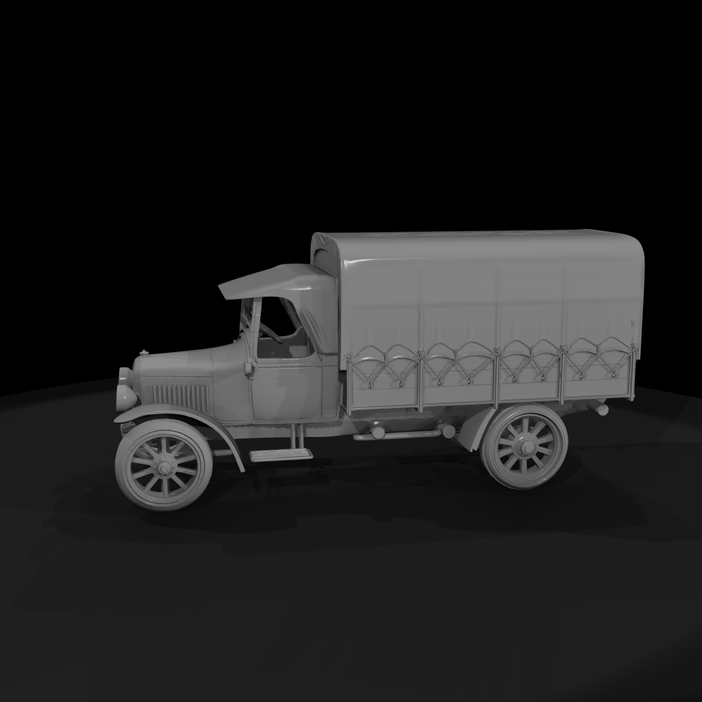 Vintage Covered Cargo Truck