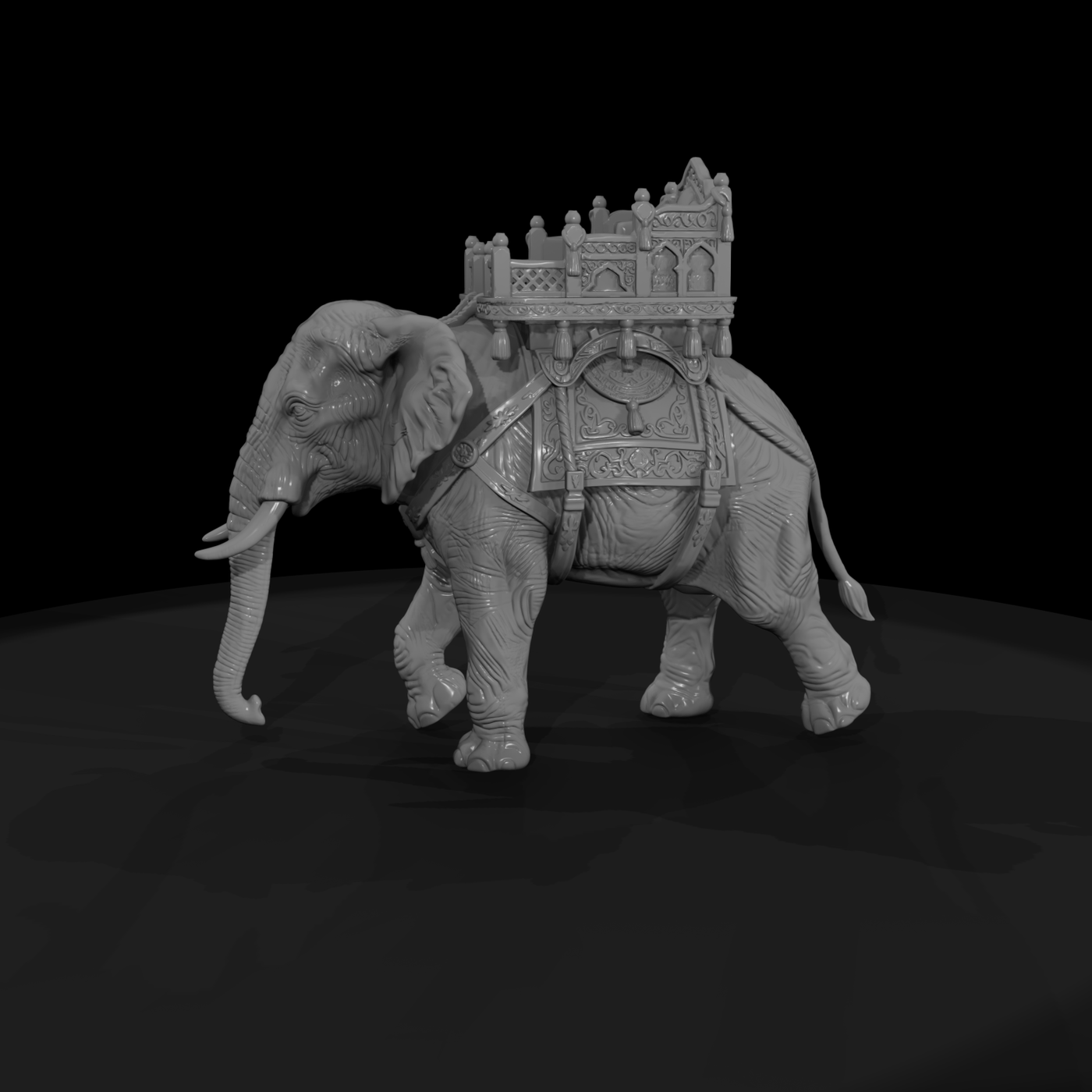 Cir 134 Animal Elephant With Howdah