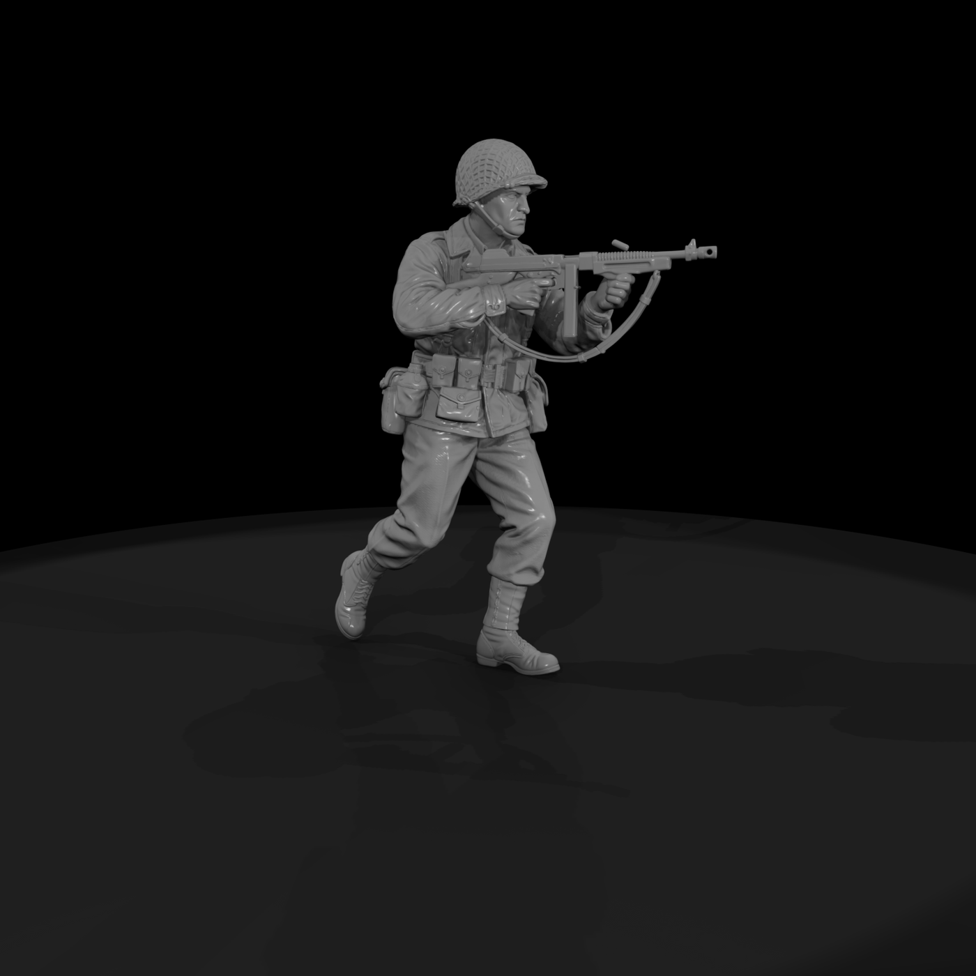 Ww2H 004 United States Army Thompson Gunner