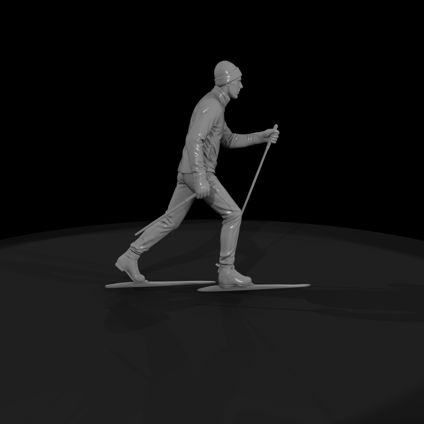 Cross-Country Skier in Racing Suit