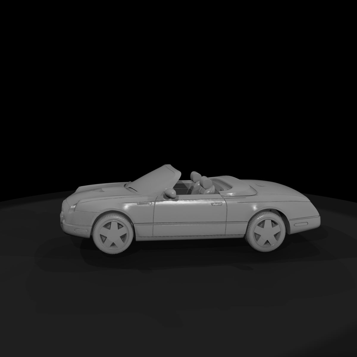 low-poly-untextured-classic-convertible-sports-car