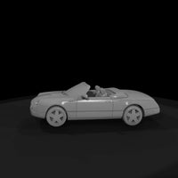 low-poly-untextured-classic-convertible-sports-car — thumbnail 4