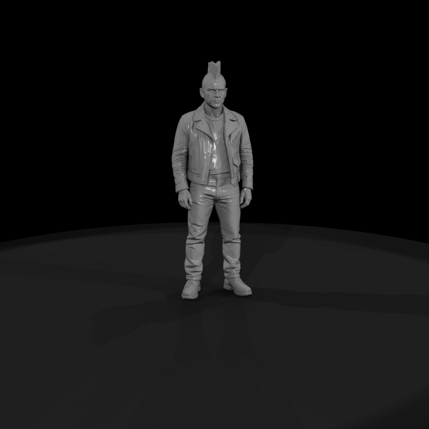 Punk with Mohawk and Leather Jacket
