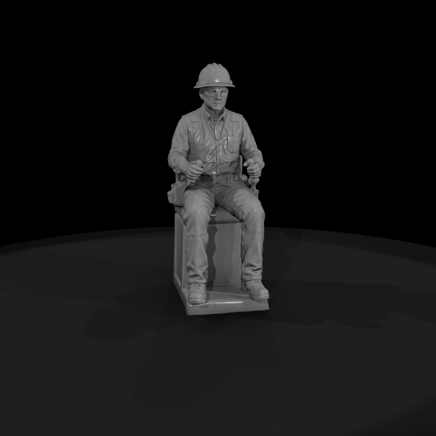 Road Roller Operator Seated